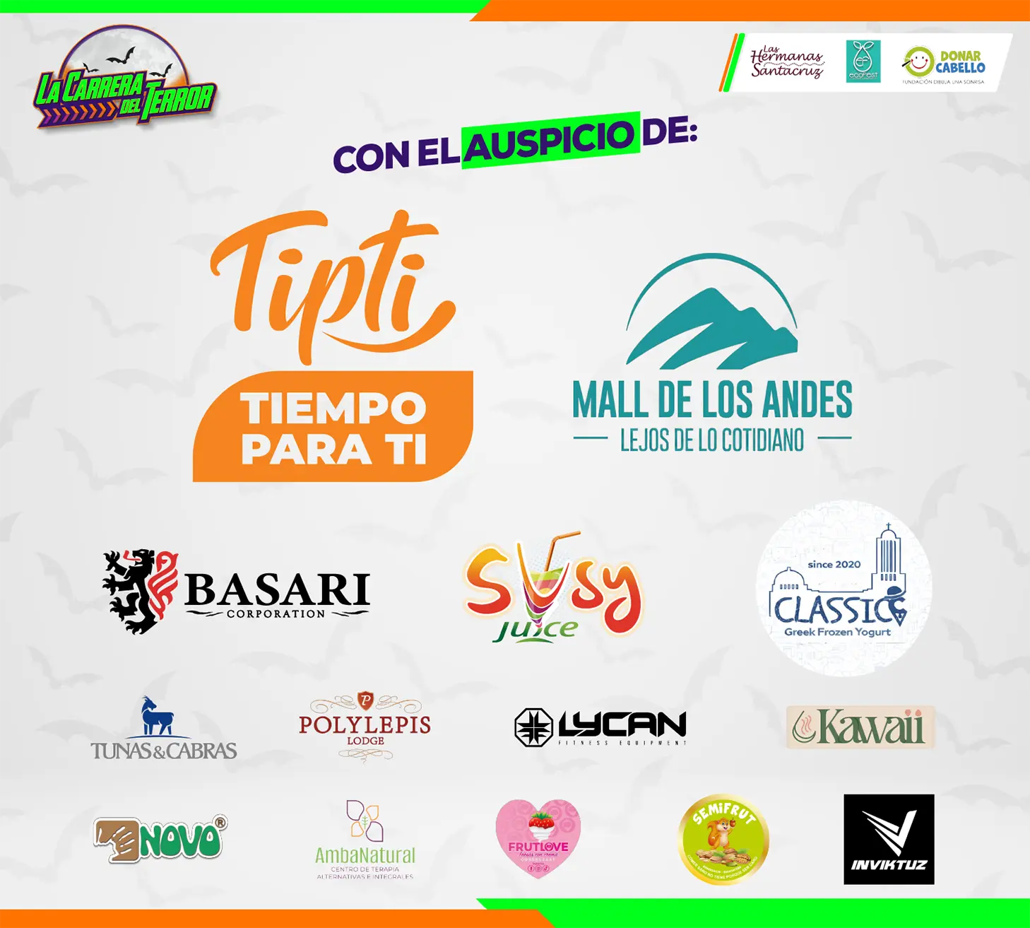 Auspiciantes oficiales de La Carrera del Terror 2026